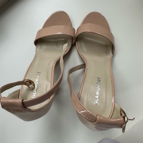Nude patent evening strappy sandal - Picture 2 of 4